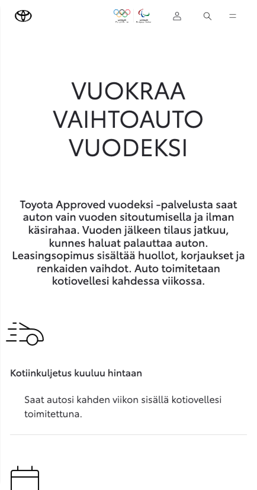 Vuorkaa vaihtoauto vuodeksi